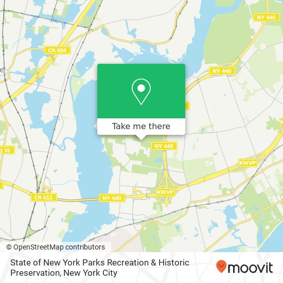 Mapa de State of New York Parks Recreation & Historic Preservation