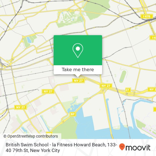 Mapa de British Swim School - la Fitness Howard Beach, 133-40 79th St