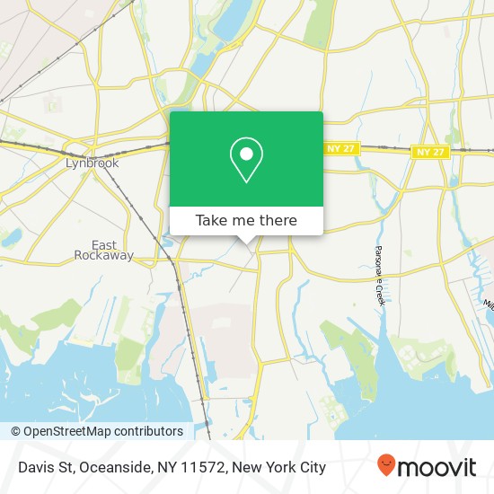 Mapa de Davis St, Oceanside, NY 11572