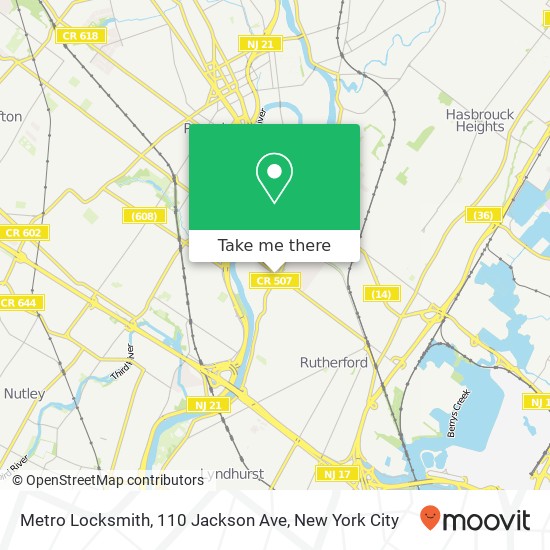 Mapa de Metro Locksmith, 110 Jackson Ave
