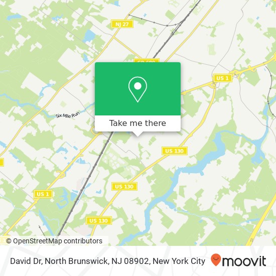 Mapa de David Dr, North Brunswick, NJ 08902