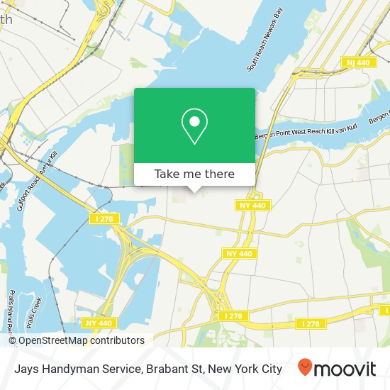 Mapa de Jays Handyman Service, Brabant St