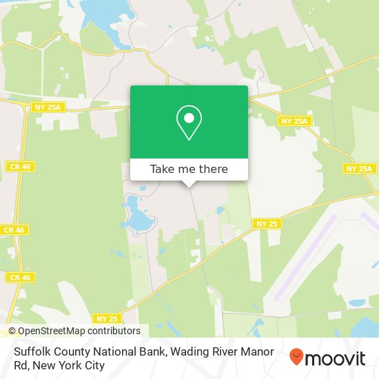Suffolk County National Bank, Wading River Manor Rd map