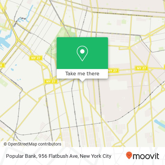 Mapa de Popular Bank, 956 Flatbush Ave