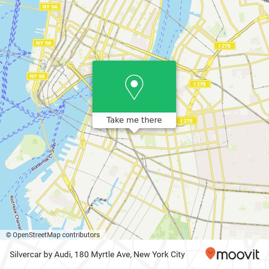 Silvercar by Audi, 180 Myrtle Ave map
