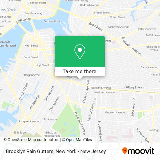 Mapa de Brooklyn Rain Gutters