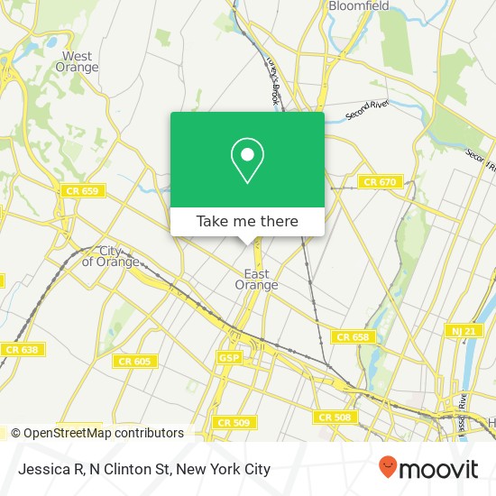 Mapa de Jessica R, N Clinton St