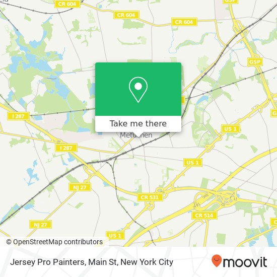 Mapa de Jersey Pro Painters, Main St