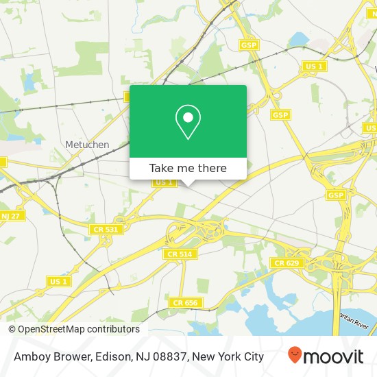 Amboy Brower, Edison, NJ 08837 map