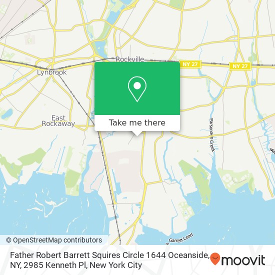 Mapa de Father Robert Barrett Squires Circle 1644 Oceanside, NY, 2985 Kenneth Pl