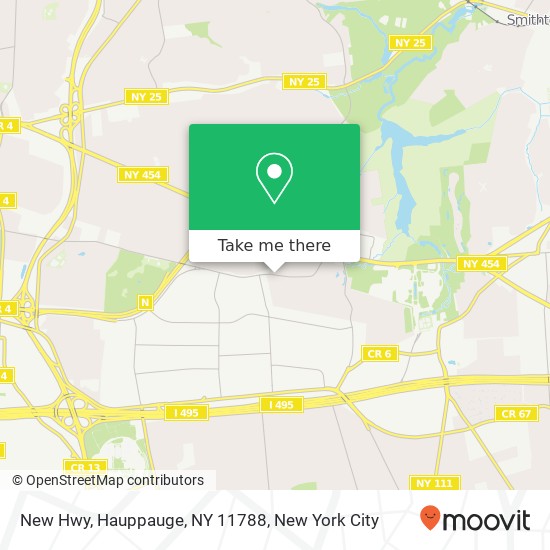 Mapa de New Hwy, Hauppauge, NY 11788