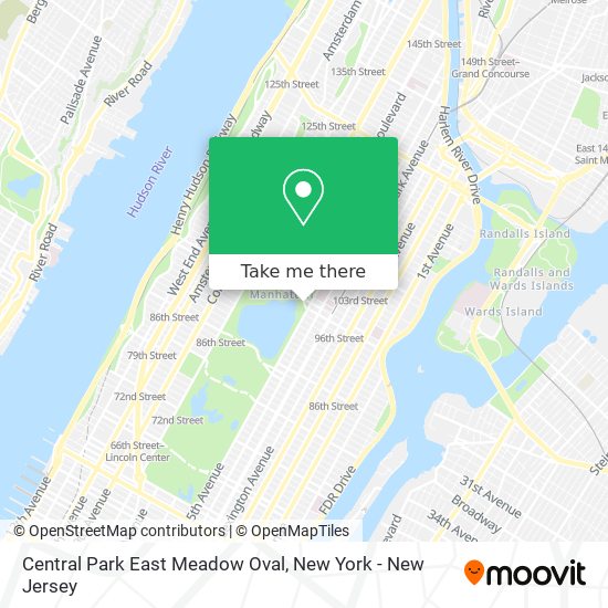 Central Park East Meadow Oval map