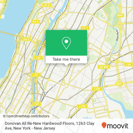 Mapa de Donovan All Re-New Hardwood Floors, 1263 Clay Ave
