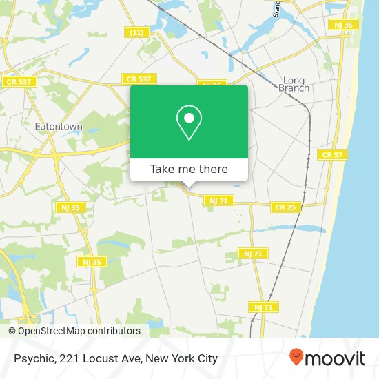 Psychic, 221 Locust Ave map