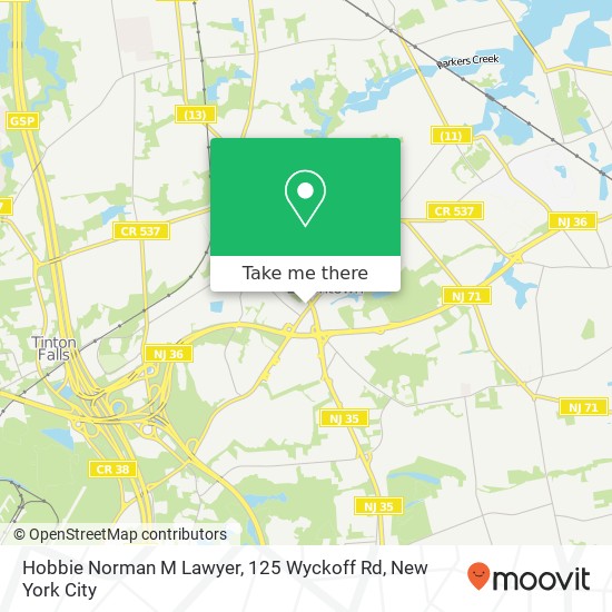 Mapa de Hobbie Norman M Lawyer, 125 Wyckoff Rd