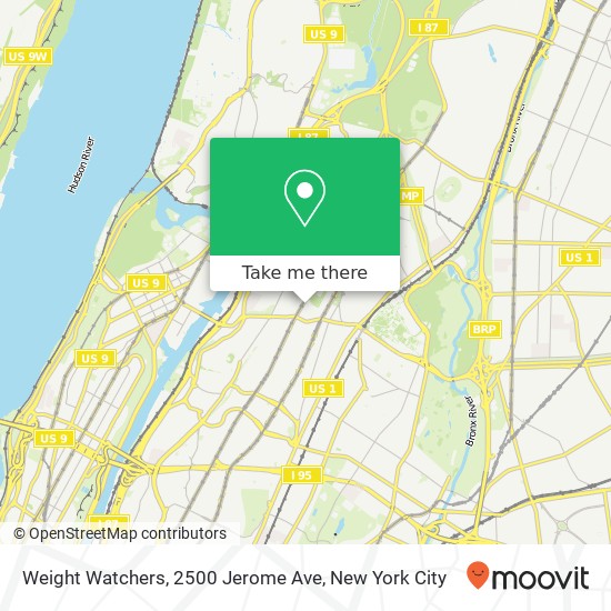 Mapa de Weight Watchers, 2500 Jerome Ave