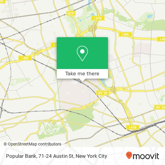 Mapa de Popular Bank, 71-24 Austin St