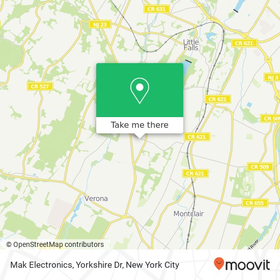 Mapa de Mak Electronics, Yorkshire Dr