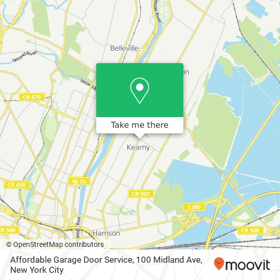 Affordable Garage Door Service, 100 Midland Ave map