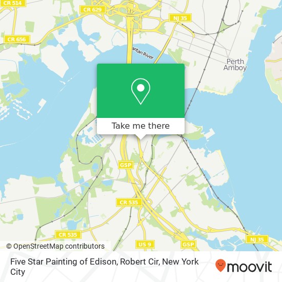 Mapa de Five Star Painting of Edison, Robert Cir