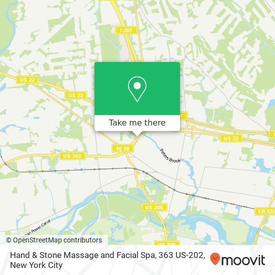 Mapa de Hand & Stone Massage and Facial Spa, 363 US-202