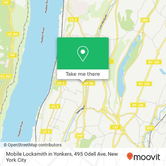 Mobile Locksmith in Yonkers, 495 Odell Ave map