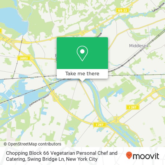 Mapa de Chopping Block 66 Vegetarian Personal Chef and Catering, Swing Bridge Ln
