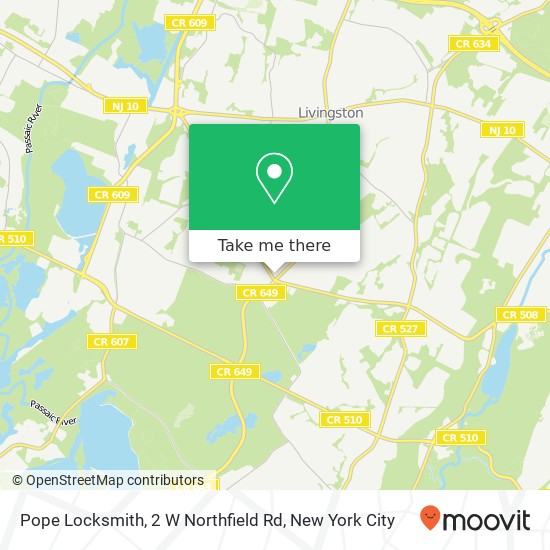 Mapa de Pope Locksmith, 2 W Northfield Rd