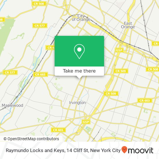 Raymundo Locks and Keys, 14 Cliff St map