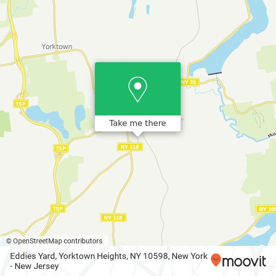 Mapa de Eddies Yard, Yorktown Heights, NY 10598