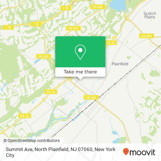 Summit Ave, North Plainfield, NJ 07060 map