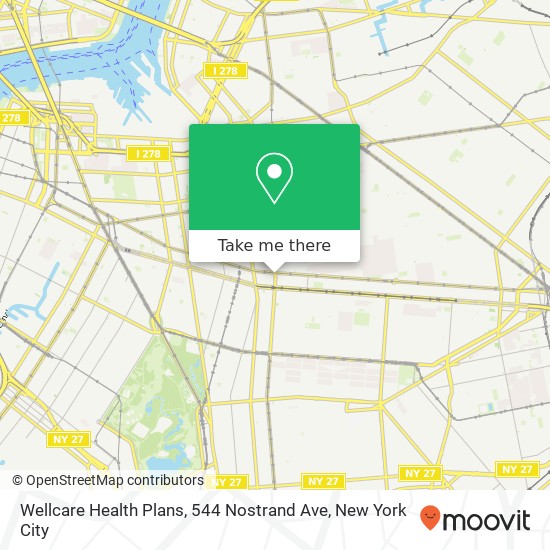 Wellcare Health Plans, 544 Nostrand Ave map