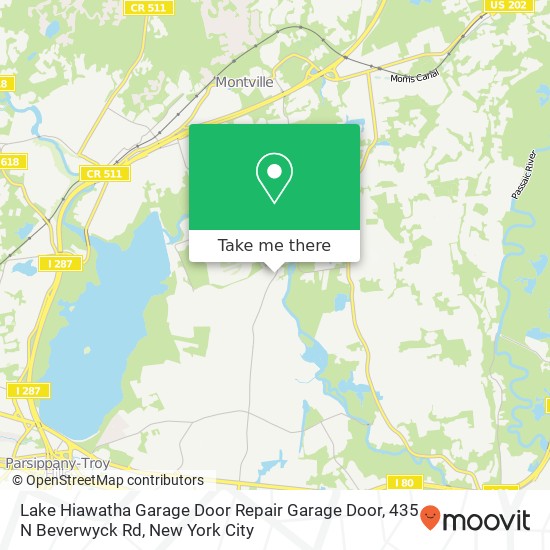 Lake Hiawatha Garage Door Repair Garage Door, 435 N Beverwyck Rd map