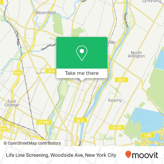 Life Line Screening, Woodside Ave map