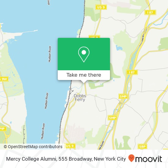 Mapa de Mercy College Alumni, 555 Broadway