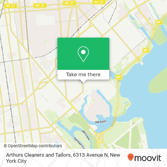 Mapa de Arthurs Cleaners and Tailors, 6313 Avenue N