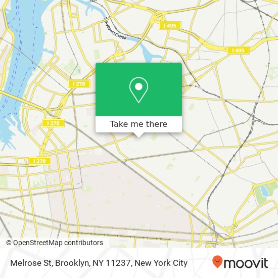 Mapa de Melrose St, Brooklyn, NY 11237