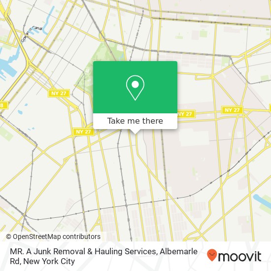 MR. A Junk Removal & Hauling Services, Albemarle Rd map