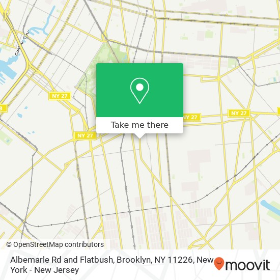 Mapa de Albemarle Rd and Flatbush, Brooklyn, NY 11226