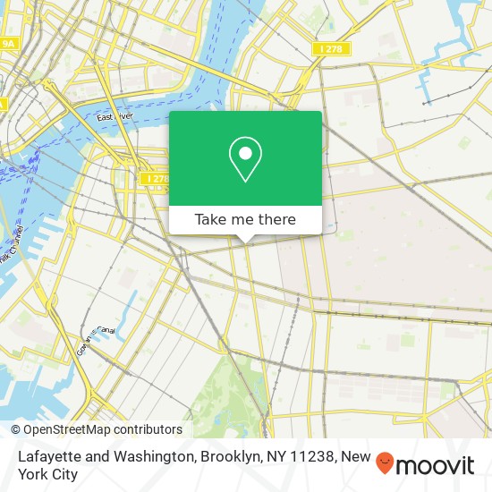 Mapa de Lafayette and Washington, Brooklyn, NY 11238