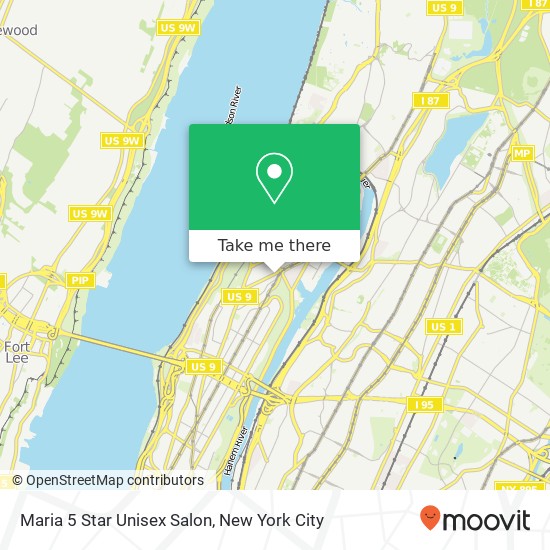 Mapa de Maria 5 Star Unisex Salon