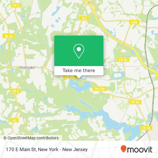 Mapa de 170 E Main St, Holmdel, NJ 07733