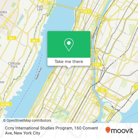 Ccny International Studies Program, 160 Convent Ave map