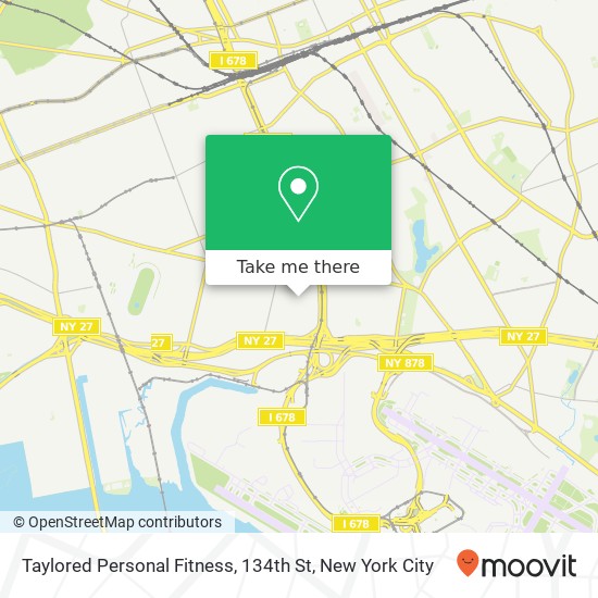 Taylored Personal Fitness, 134th St map