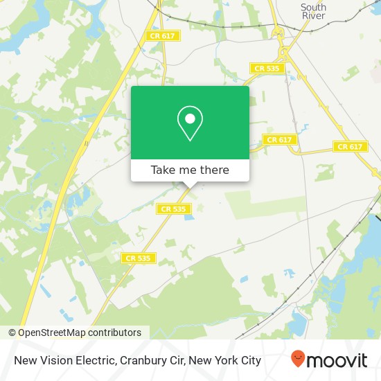 Mapa de New Vision Electric, Cranbury Cir