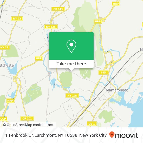 Mapa de 1 Fenbrook Dr, Larchmont, NY 10538