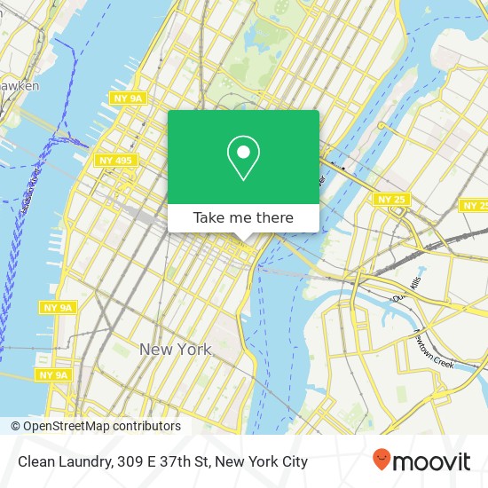 Clean Laundry, 309 E 37th St map