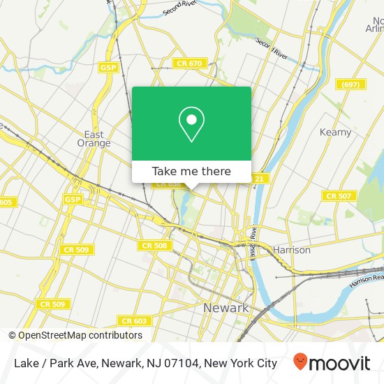 Lake / Park Ave, Newark, NJ 07104 map