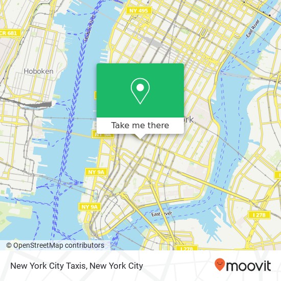 New York City Taxis map