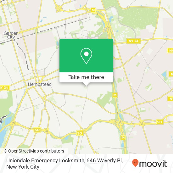 Uniondale Emergency Locksmith, 646 Waverly Pl map